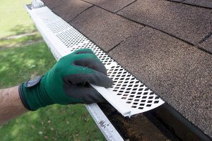 Installing Gutter Guards at Residential Property